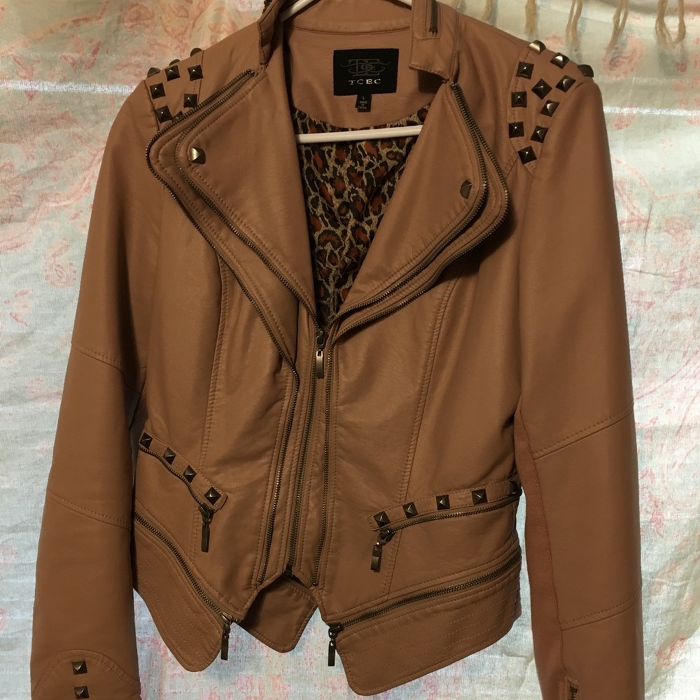 Pink leather jacket